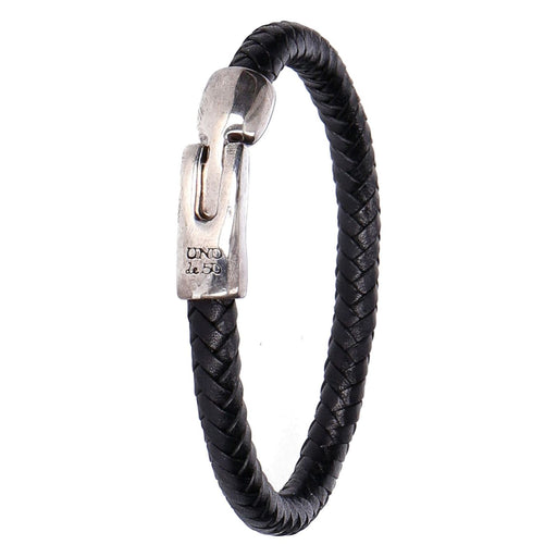 Produktbild Edelstahlarmband - Unode50 Herren geflochtenes Lederarmband