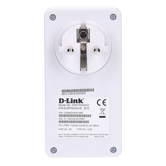 D-Link DHP-P601AV PowerLine Gigabit weiß Single AV2 1000 HD