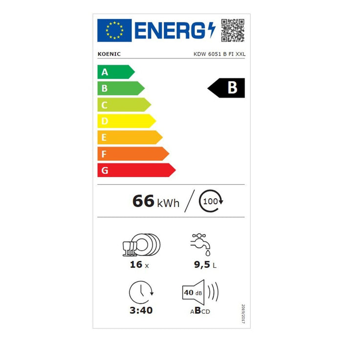 KOENIC KDW 6051 B FI XXL Geschirrspüler vollintegrierar