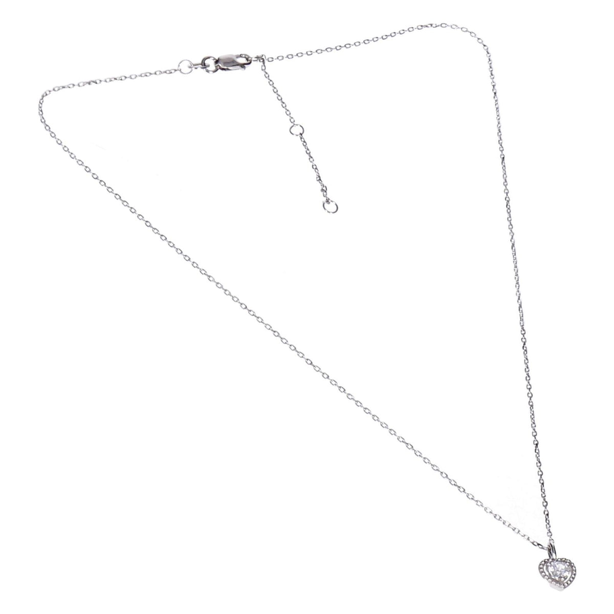 Produktbild Edelstahlarmband - Eye Candy Halskette 925er Sterling Silber Herz Zirkonia Anhänger