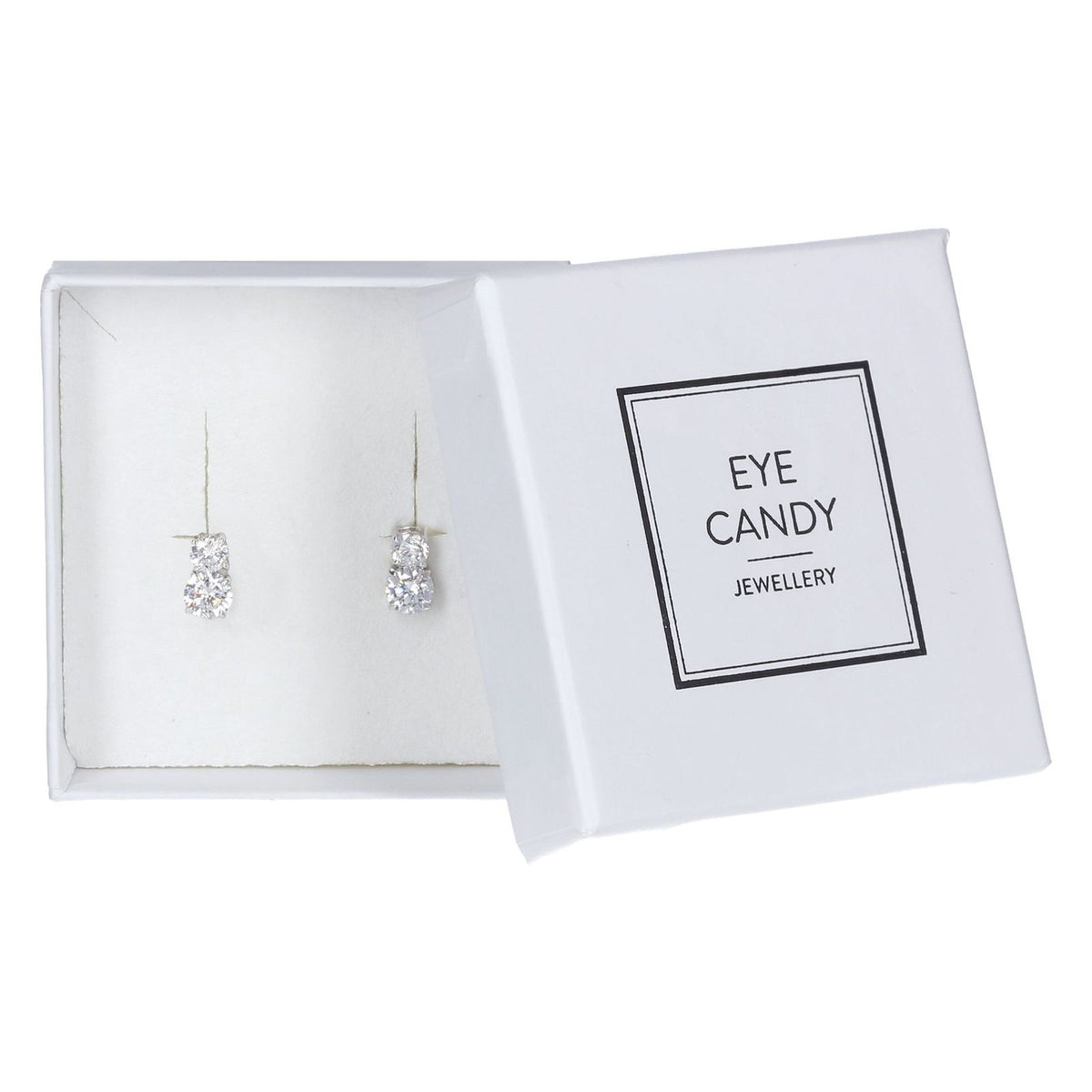 Produktbild Edelstahlarmband - Eye Candy Ohrringe Stecker Zirkonia 925er Sterling Silber