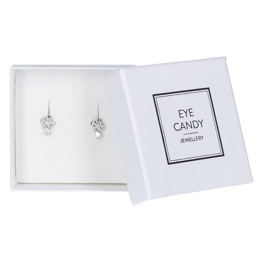 Produktbild Edelstahlarmband - Eye Candy Ohrringe Stecker Blume Zirkonia 925er Sterling Silber