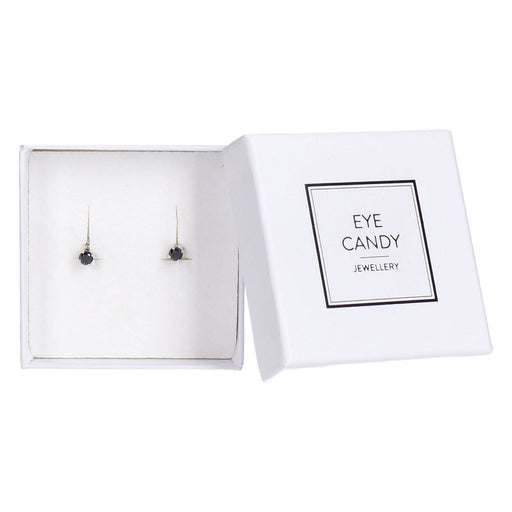 Produktbild Edelstahlarmband - Eye Candy Ohrringe Stecker Zirkonia schwarz 925er Sterling Silber