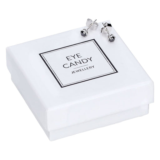 Produktbild Edelstahlarmband - Eye Candy Ohrringe Stecker Zirkonia schwarz 925er Sterling Silber