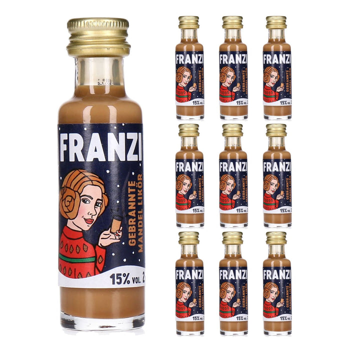 Franzi Gebrannte Mandel Likör 10 x 0,02 L
