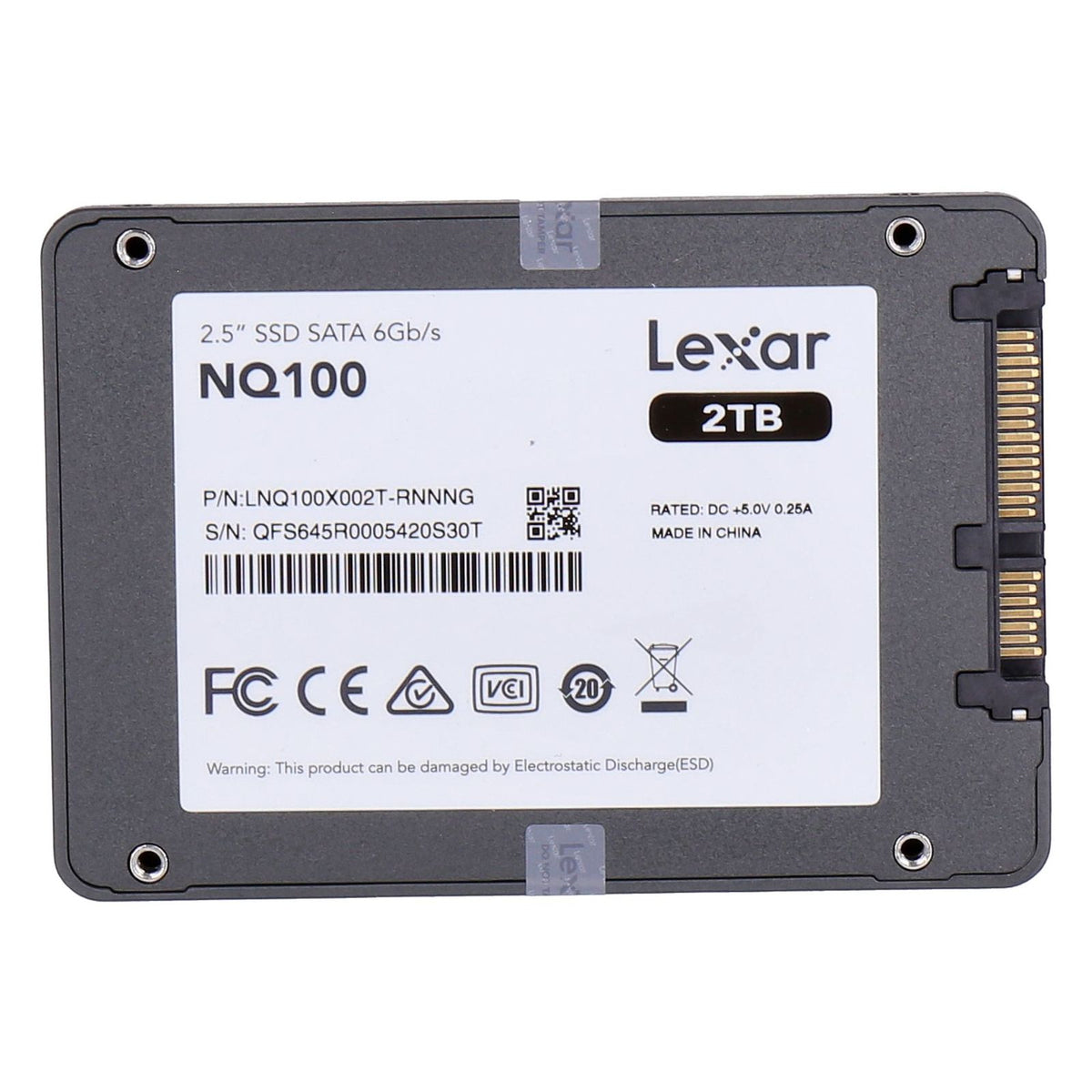 Produktbild interne SSD - Lexar NQ100 int. 2.5" SATA SSD 2TB
