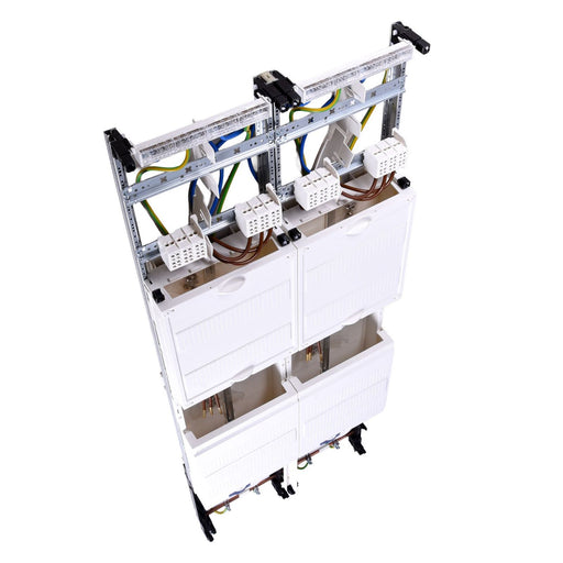 Produktbild Drehstromzähler - hager Komplettfeld Zählerfeld univers Z 4Zähler 4 Zählerplätze, 3-polig, H 1350mm, 2-feldig