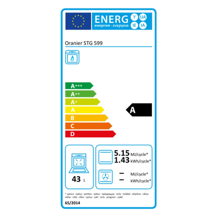 ORANIER Gas Standherd Backofen STG599 Weiß 4 Kochfelder