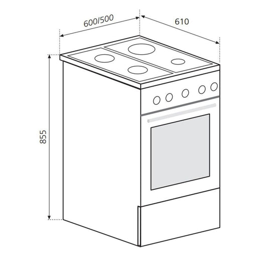 Produktbild Gas-Standherd - ORANIER Gas Standherd Backofen STG599 Weiß 4 Kochfelder