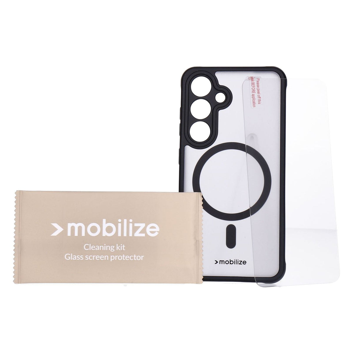 Produktbild Smartphone-Hülle - Mobilize Protection Pack Samsung S24 5G Hybrid clearblack