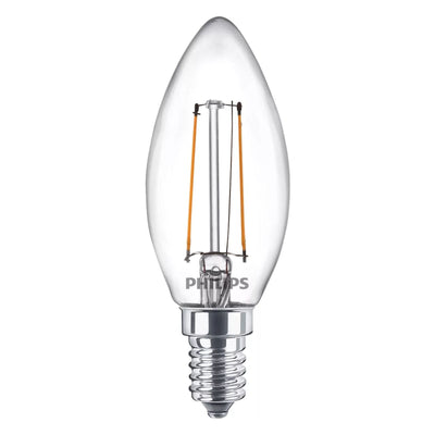 25W B35 E14 Filament-Kerzenlampe transparent