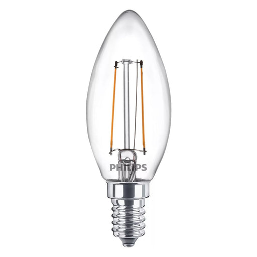 Produktbild LED-Filament - Philips 25W B35 E14 Filament-Kerzenlampe transparent