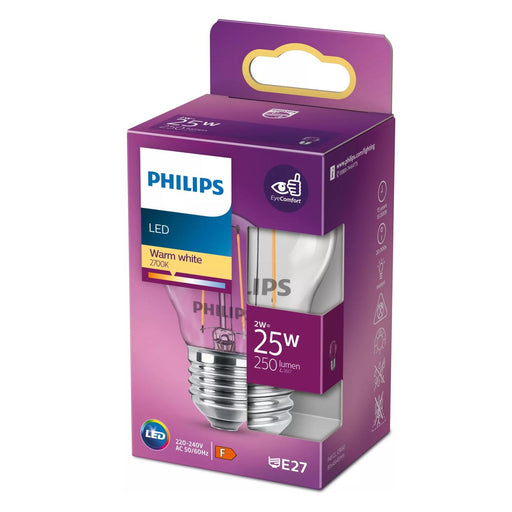 Produktbild LED-Filament - Philips 25W P45 E27 Filament-Kerzenlampe transparent