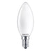 Philips 40W B35 E14 Filament-Kerzenlampe 2er-Pack Milchglas