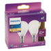 Philips 40W P45 E14 Filament-Kerzenlampe 2er-Pack Milchglas