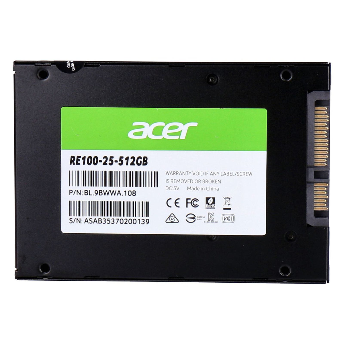 Produktbild interne SSD - Acer SSD RE100 Sata 2,5" 512GB