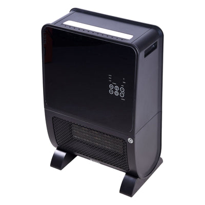 Keramik-Heizer mit Kamineffekt schwarz 2000W 4-in-1-Funktion