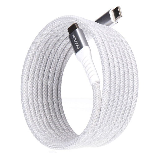 Produktbild USB-Kabel - nevox USB-C zu USB-C Kabel 2m 240W 5A magn. aufrollbar weiß