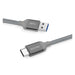 nevox Type C USB zu USB 3.0 silbergrau 2m Nylon geflochten
