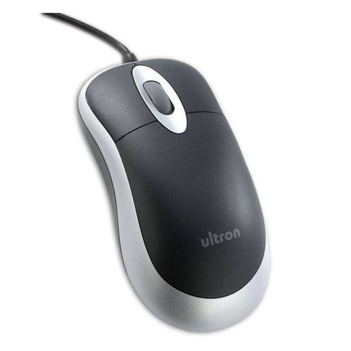 Produktbild Maus - ultron Maus UM-100 basic optical schwarz/silber USB