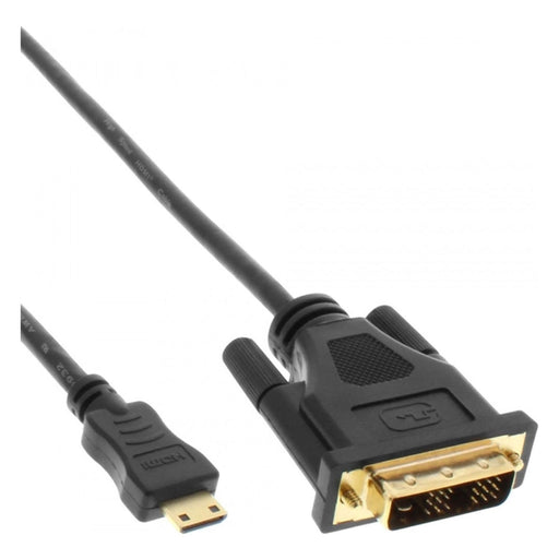 Produktbild HDMI-Kabel - LINE MINI-HDMI ZU DVI KABEL schwarz 1m HDMI Stecker C zu DVI 18+1