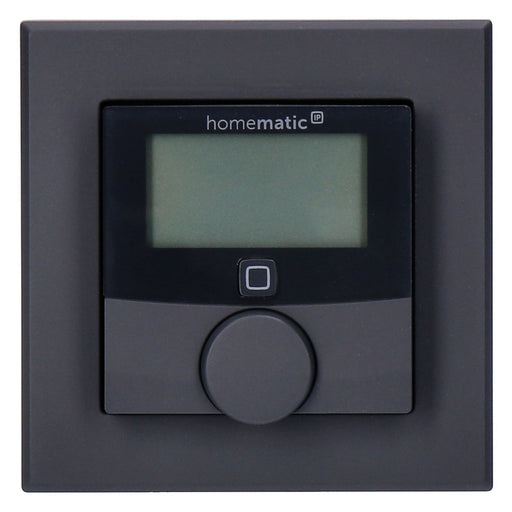 Produktbild Smart-Home Sensoren - Homematic IP Wandthermostat mit Luftfeuchtigkeits sensor anthrazit HmIP-WTH-A