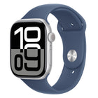 Apple Watch Series 10 46mm GPS + 4G Silber Aluminiumgehäuse, Sportarmband Denim M/L
