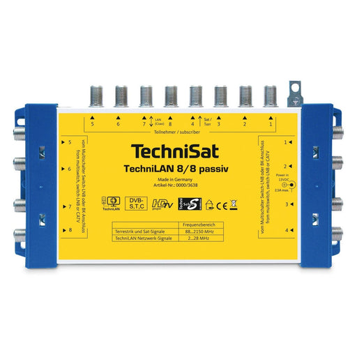 Produktbild Netzwerk-Switch - TechniSat TechniLAN 8/8 passiv | Koax-Heimnetzwerk Einschleusweiche für 8 Nutzer