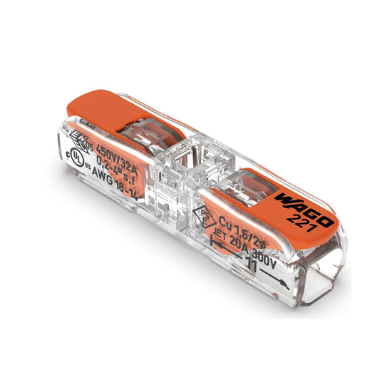 Produktbild Verbindungsklemme - WAGO Schnellverbinder 221-2411 Federzugklemme für Leitungen 60er Pack