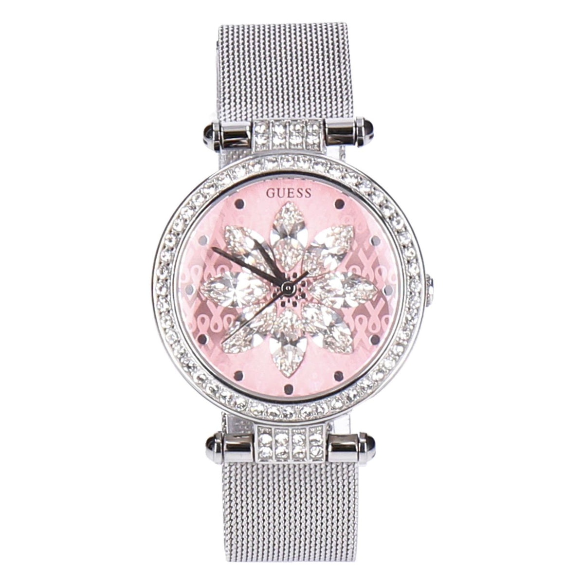 Produktbild Quarzuhr - Guess Damenuhr Sparkling Pink Edelstahl