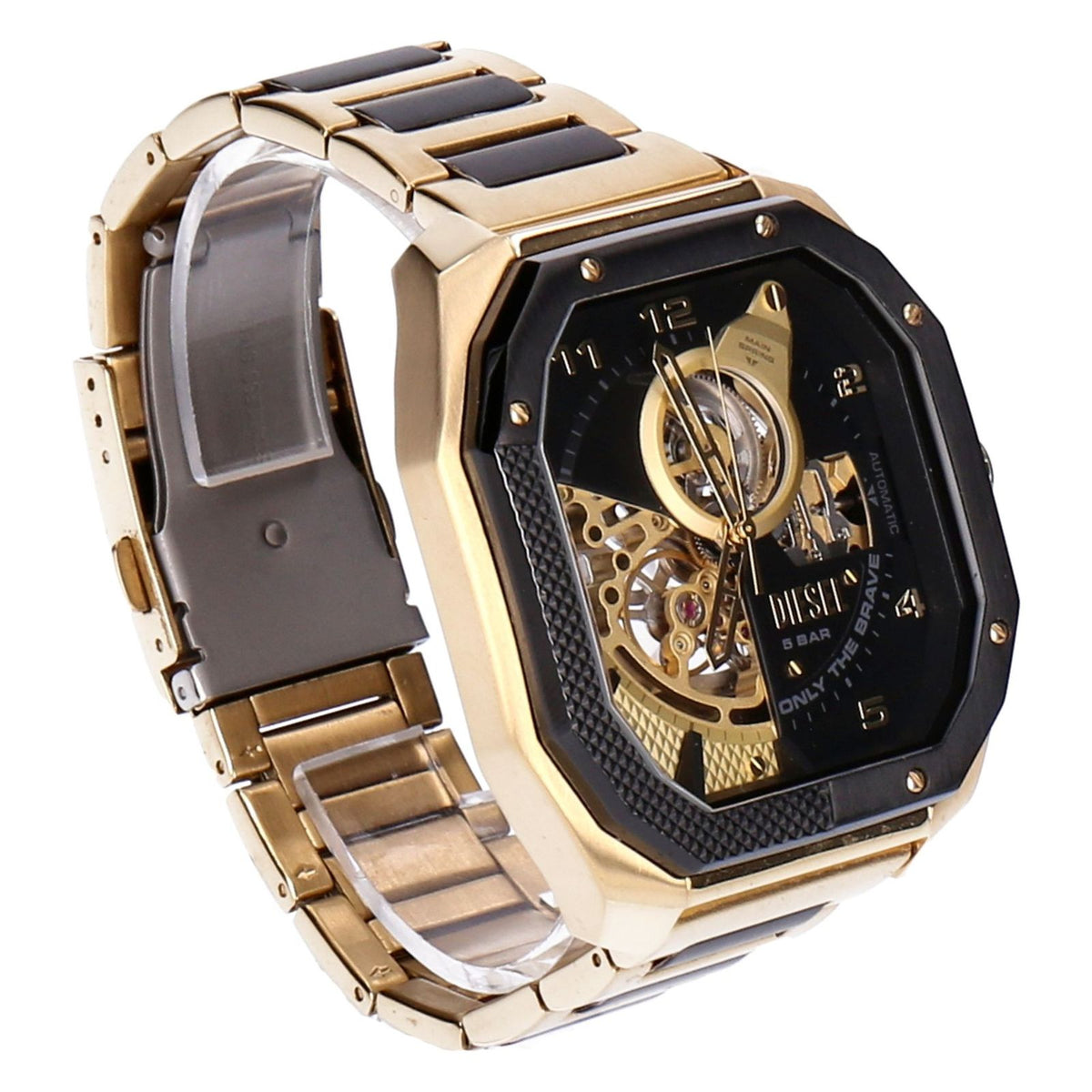 Produktbild Quarzuhr - Diesel Flayed Herren Quarzuhr schwarz/gold