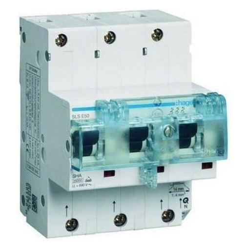 Produktbild Stecksicherungshalter - Hager HTN350E SLS-Schalter 50A 3-polig für Hutschiene