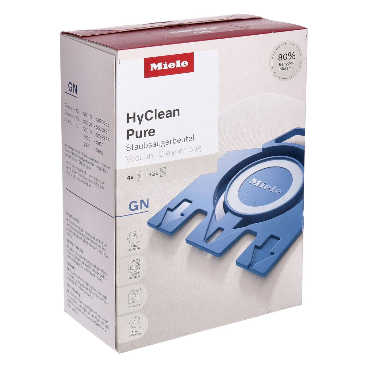 Produktbild Staubsaugerbeutel - Miele HyClean Pure GN Staubsaugerbeutel Set 4 Beutel + 2 Filter,