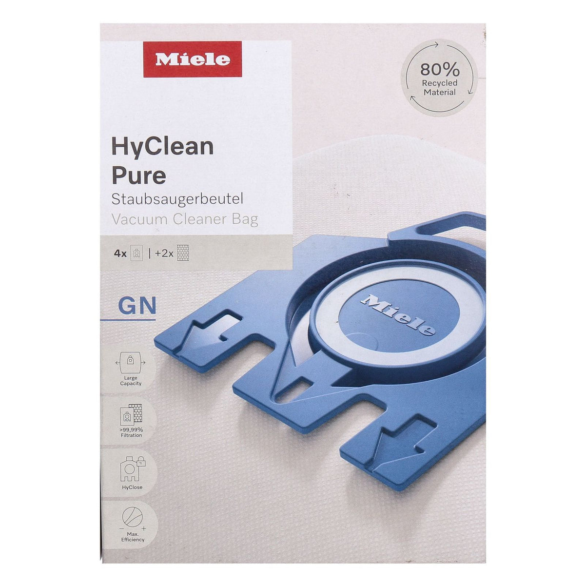 Produktbild Staubsaugerbeutel - Miele HyClean Pure GN Staubsaugerbeutel Set 4 Beutel + 2 Filter,