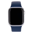 Apple Watch Series 9 41mm GPS Aluminium Silber Sportarmband Sturmblau S/M