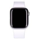 Apple Watch Series 8 41mm GPS + 4G Silber Edelstahlgenäuse mit Sportarmband Weiß