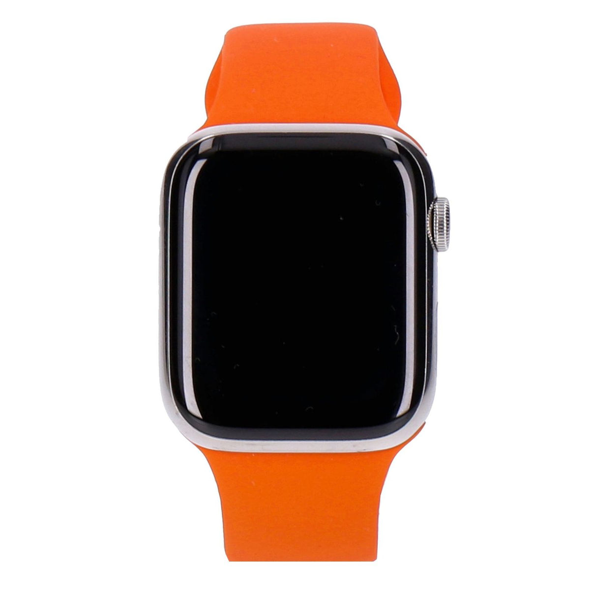 Produktbild Smartwatch - Apple Watch Series 8 Hermès 45mm GPS + 4G Silber Edelstahlgehäuse mit Sportarmband Orange