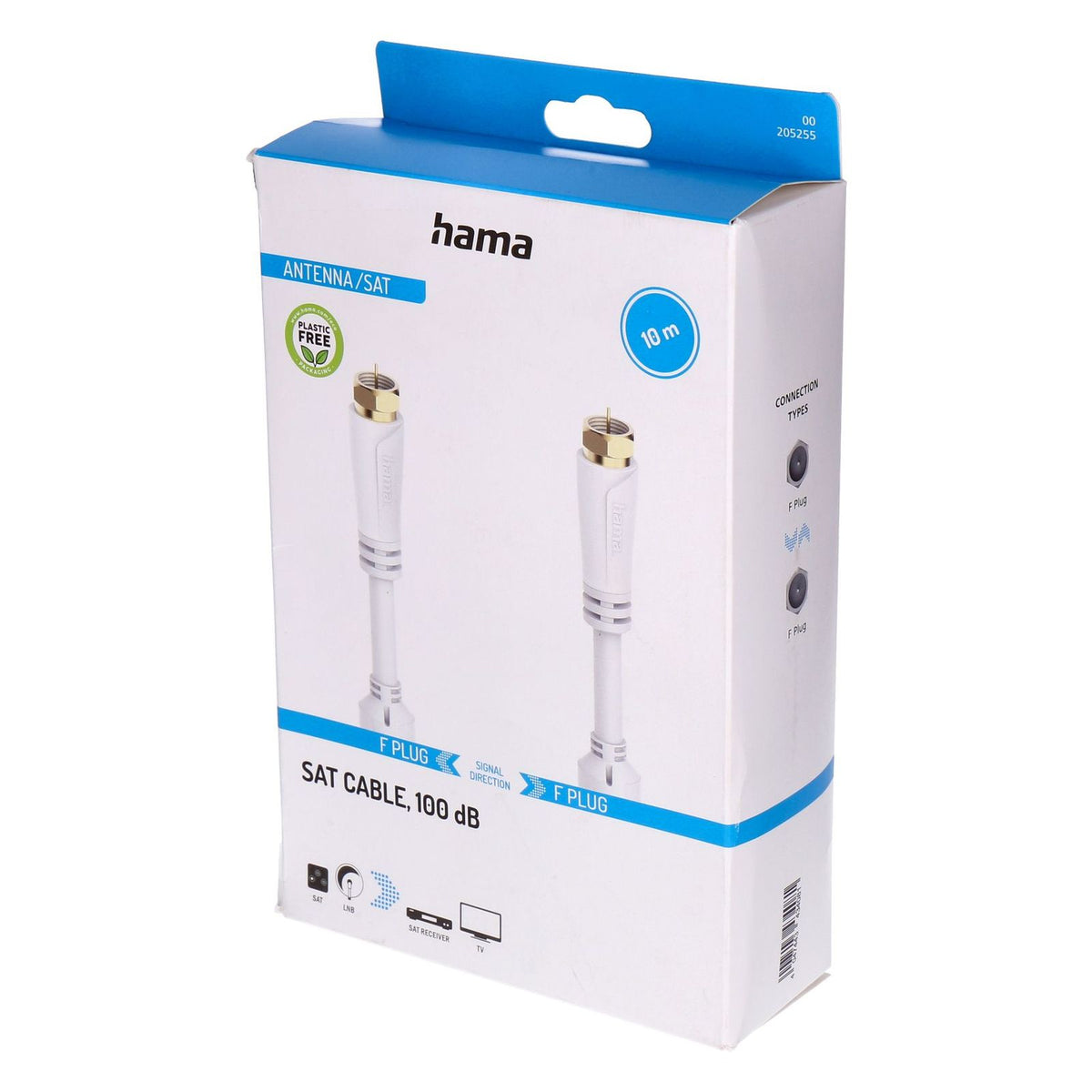 Produktbild SAT-Kabel - Hama Sat Kabel 100dB 10m weiß