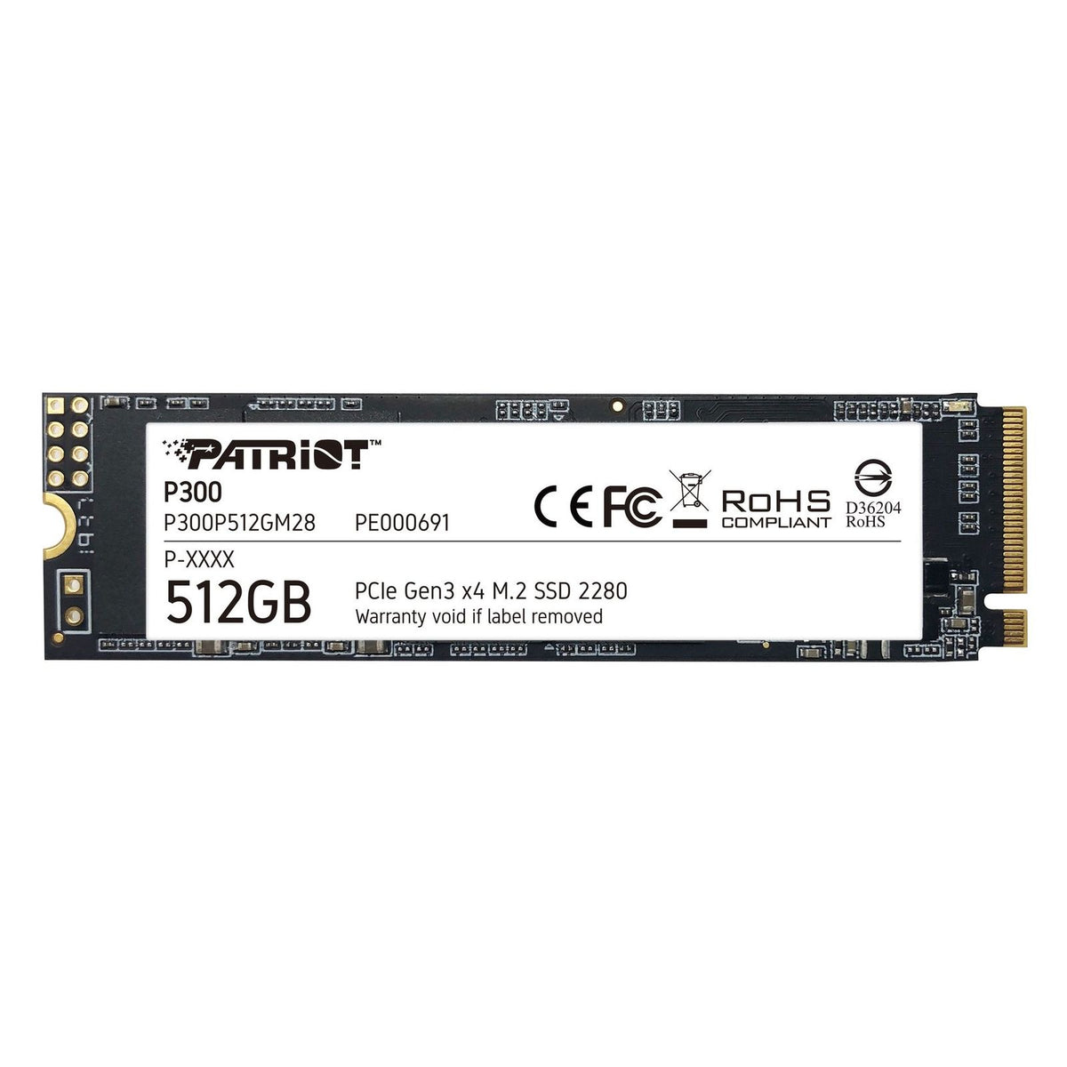 Produktbild interne SSD - Patriot P300 int. M.2 PCIe SSD 512GB