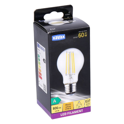 E27 LED Filament A60 Birne warmweiß 3.8W=60W 806lm