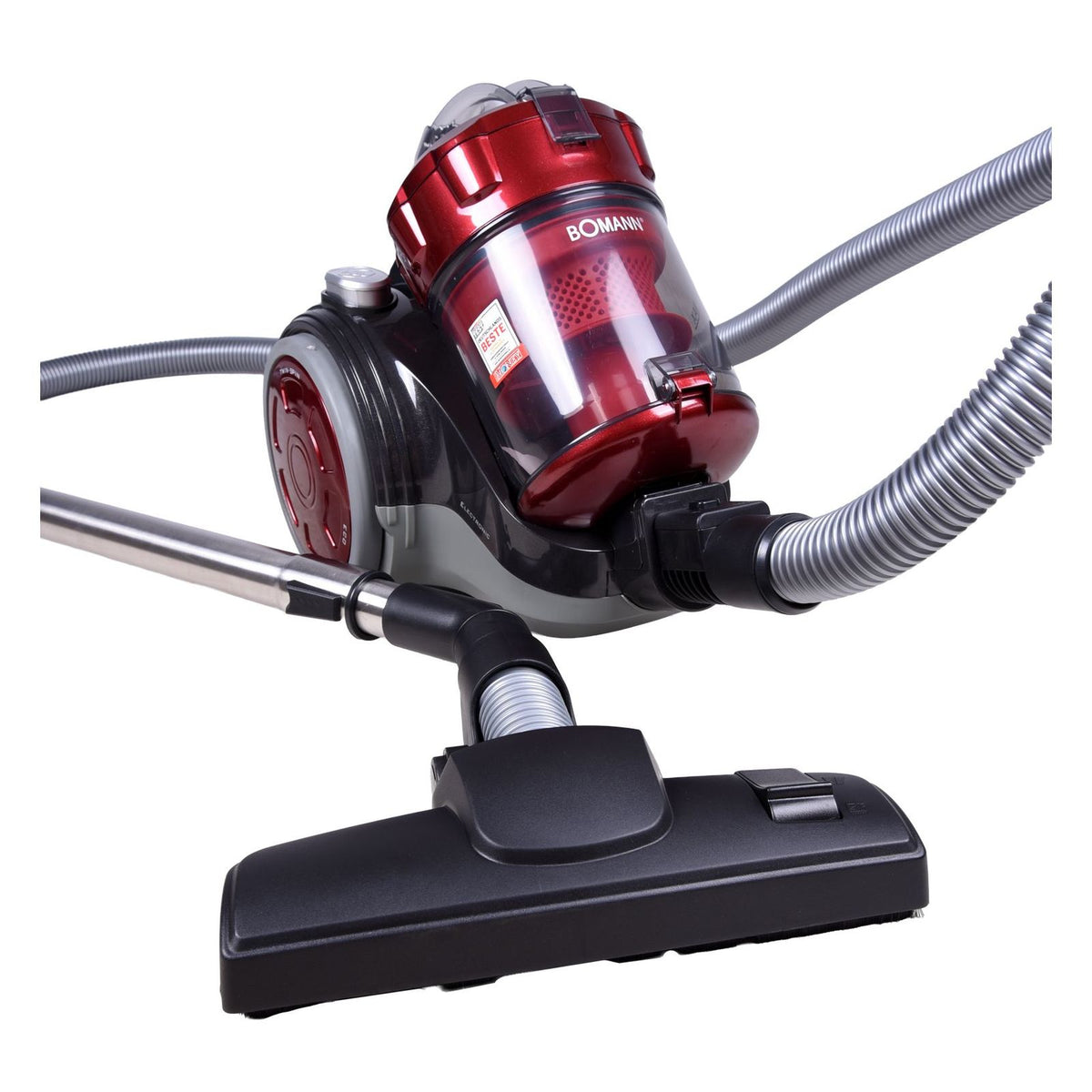 Produktbild Bürstsauger - Bomann BS 9027 CB N Zylinder-Vakuum Bodenstaubsauger 700 Watt Rot