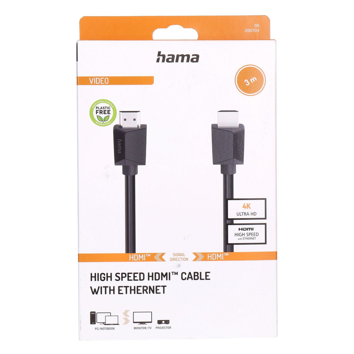 Produktbild HDMI-Kabel - Hama High Speed HDMI Kabel with Ethernet  3m