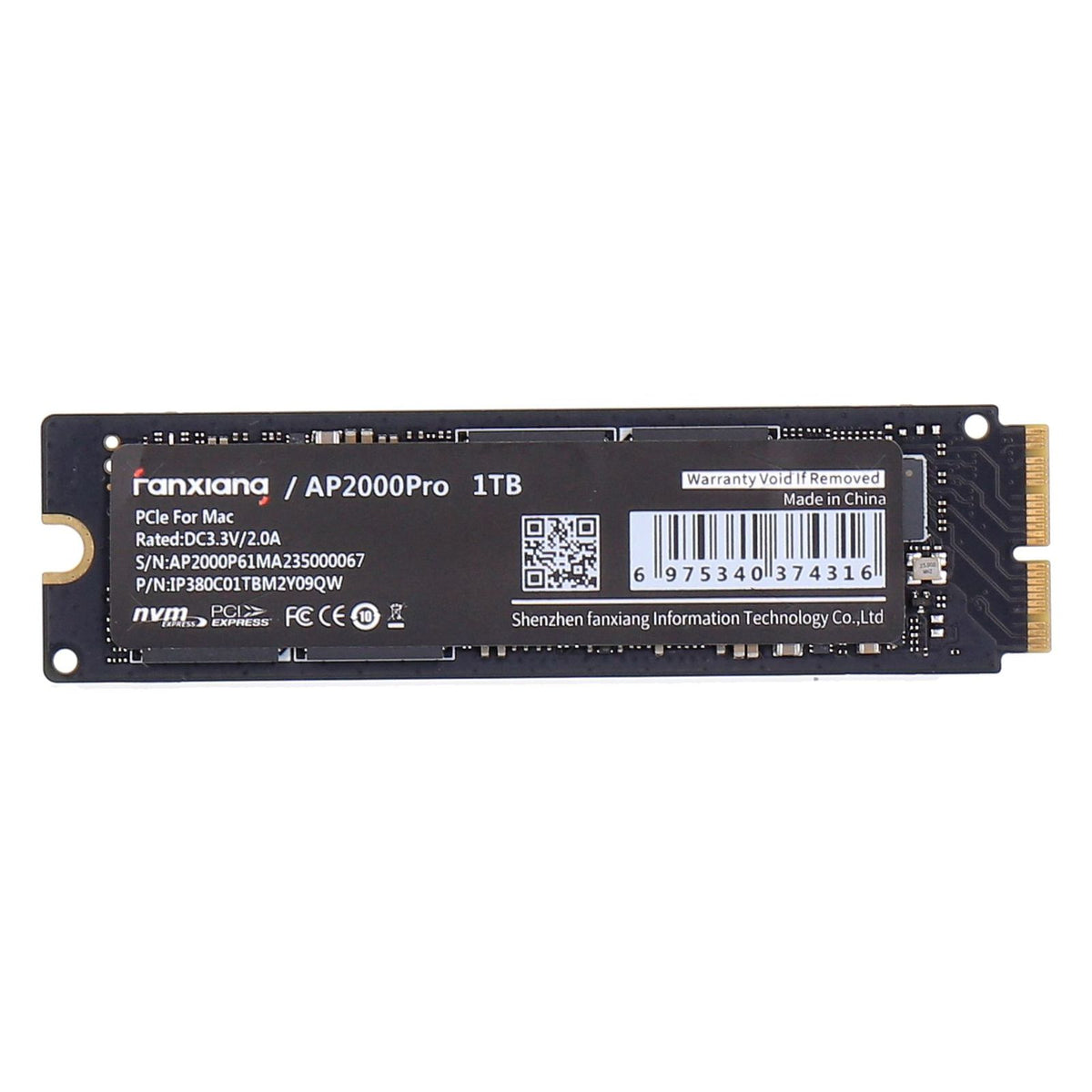 Fanxiang AP2000 Pro int. PCIe SSD für Mac 1TB – sehr gut