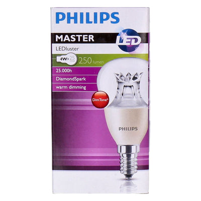 MASTER LED Lustre E14 Kugel Krone Klar 4W 250lm - 822-827 Dim to Warm | Dimmbar