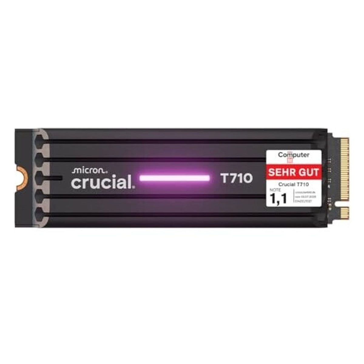Produktbild interne Gaming-SSD - Crucial T710 int. M.2 NVMe Gen5 SSD 2TB mit Kühlkörper