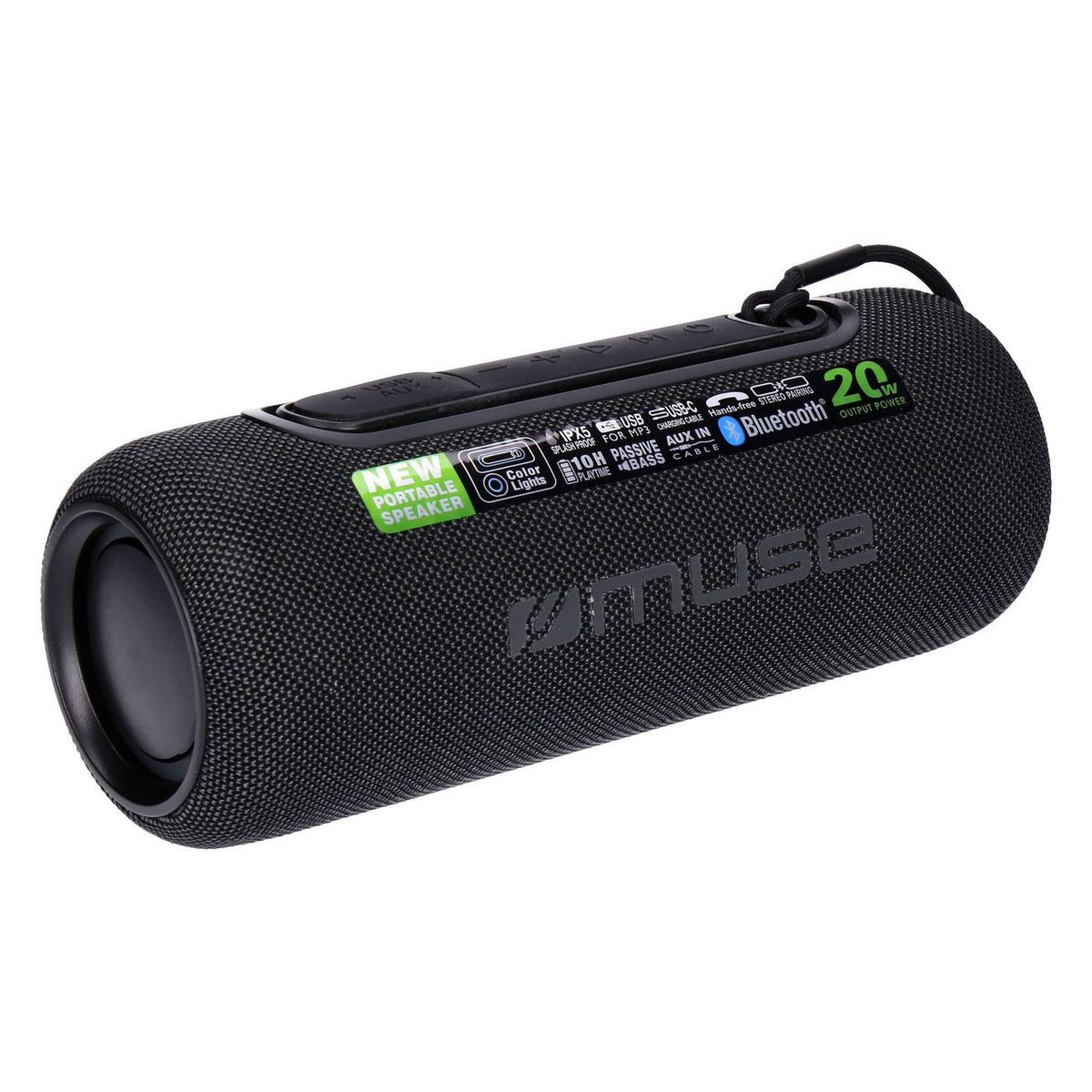 Produktbild Bluetooth-Lautsprecher - MUSE M-780 BT portabler Bluetooth Lautsprecher 20W RGB Schwarz