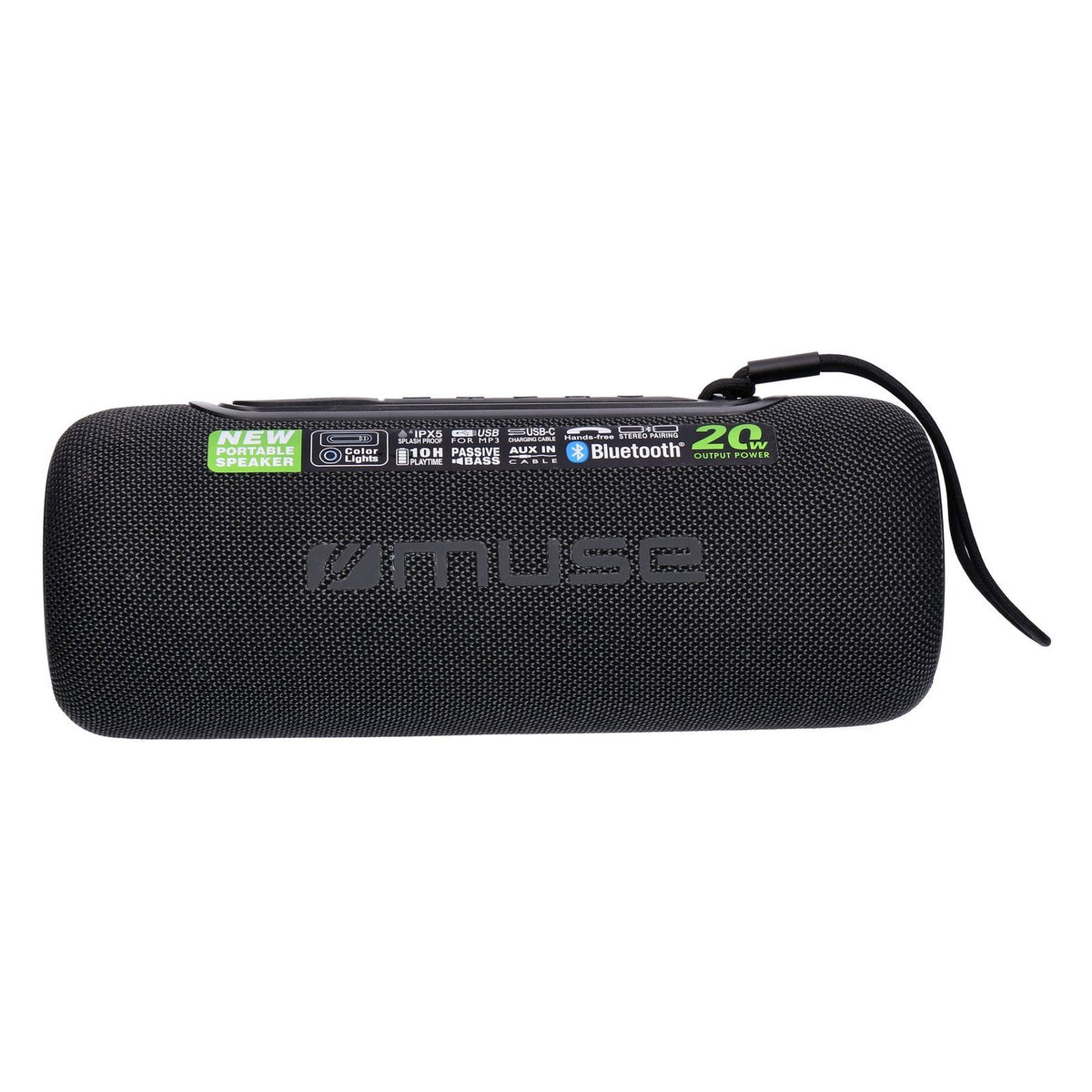 Produktbild Bluetooth-Lautsprecher - MUSE M-780 BT portabler Bluetooth Lautsprecher 20W RGB Schwarz