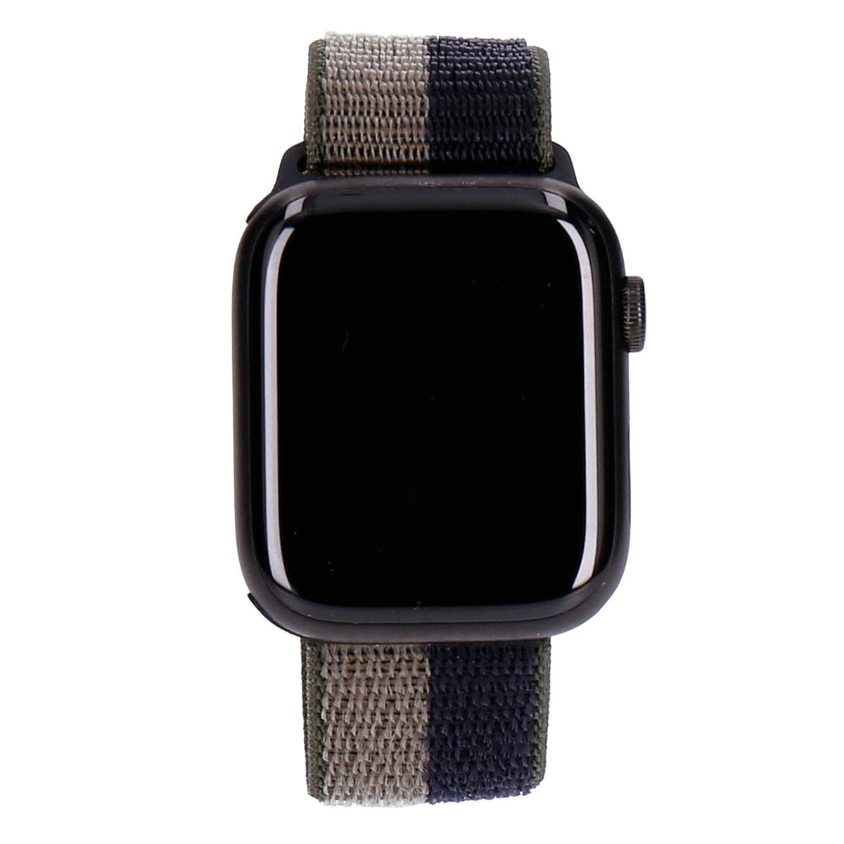 Produktbild Smartwatch - Apple Watch Series 7 45mm GPS + 4G Titan Schwarz Titangehäuse mit Sport Loop tornado/grau