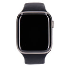 Apple Watch Series 6 44mm GPS + 4G Titan Natur Titangehäuse mit Silikonarmband Schwarz