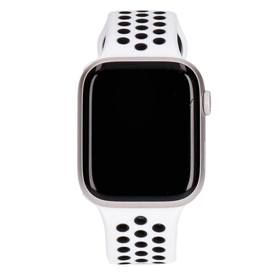 Watch Series 7 Nike 45mm GPS+LTE Polarstern Aluminiumgehäuse mit Sportarmband platinum/schwarz